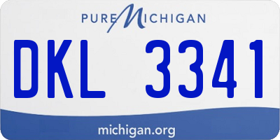 MI license plate DKL3341