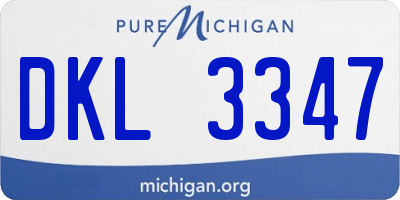 MI license plate DKL3347