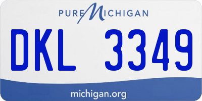MI license plate DKL3349