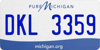 MI license plate DKL3359