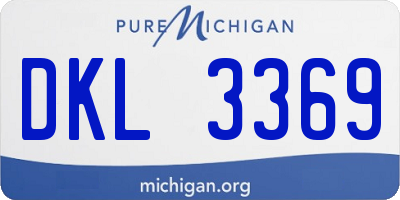 MI license plate DKL3369