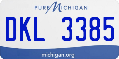 MI license plate DKL3385