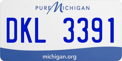 MI license plate DKL3391