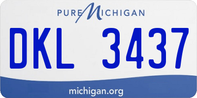 MI license plate DKL3437