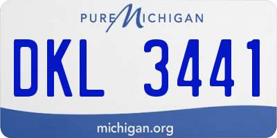 MI license plate DKL3441