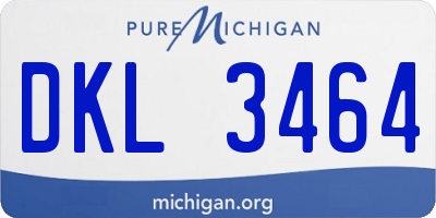 MI license plate DKL3464