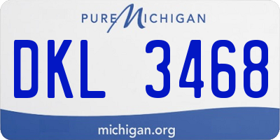 MI license plate DKL3468