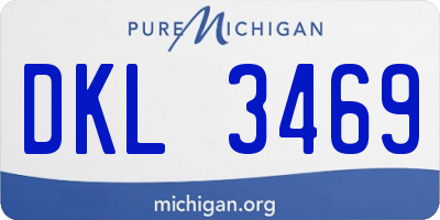 MI license plate DKL3469