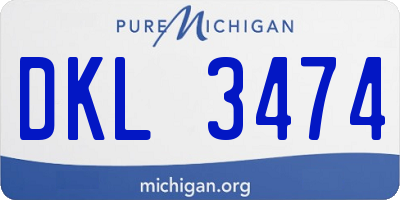 MI license plate DKL3474
