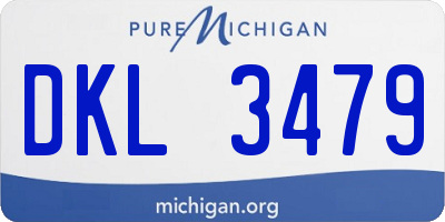 MI license plate DKL3479