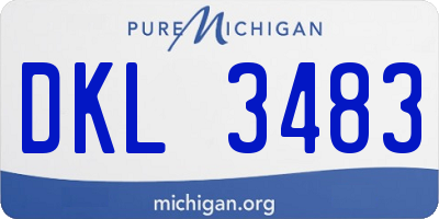 MI license plate DKL3483