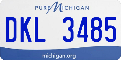MI license plate DKL3485