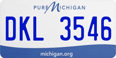 MI license plate DKL3546