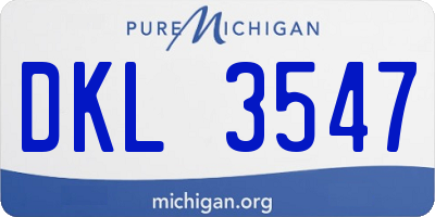 MI license plate DKL3547