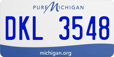 MI license plate DKL3548