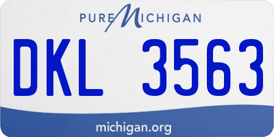 MI license plate DKL3563
