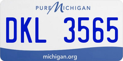 MI license plate DKL3565