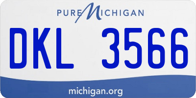 MI license plate DKL3566