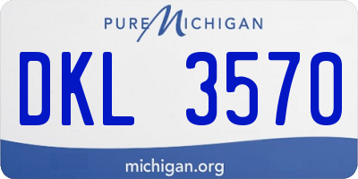 MI license plate DKL3570