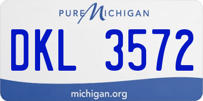 MI license plate DKL3572