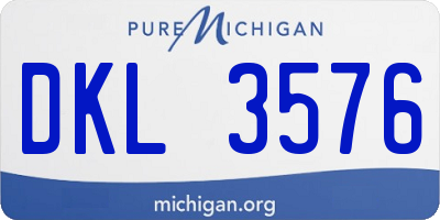 MI license plate DKL3576