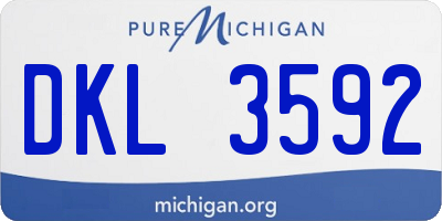 MI license plate DKL3592