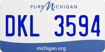 MI license plate DKL3594