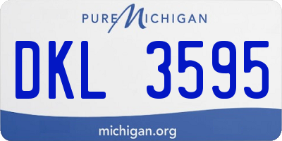 MI license plate DKL3595