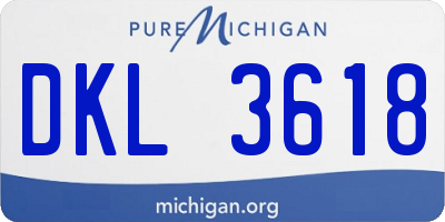 MI license plate DKL3618