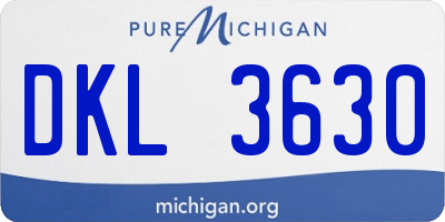 MI license plate DKL3630