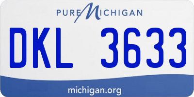 MI license plate DKL3633