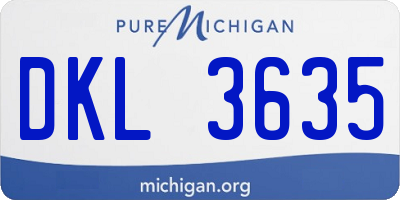 MI license plate DKL3635