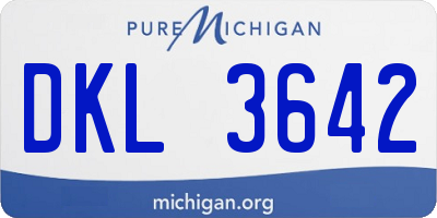MI license plate DKL3642