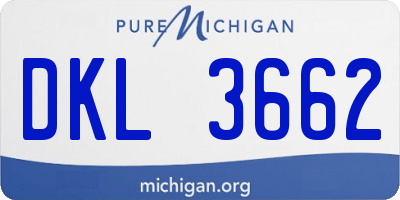 MI license plate DKL3662