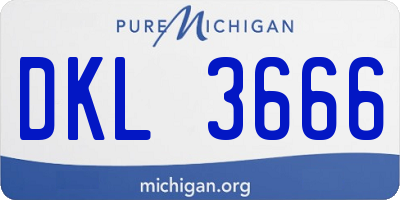 MI license plate DKL3666