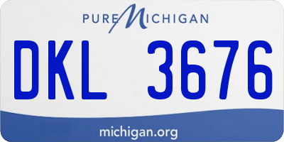 MI license plate DKL3676