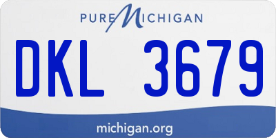 MI license plate DKL3679