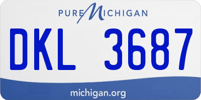 MI license plate DKL3687