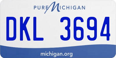 MI license plate DKL3694