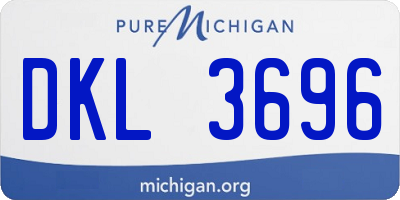 MI license plate DKL3696