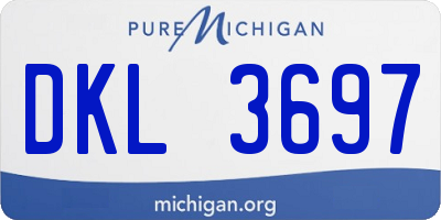 MI license plate DKL3697