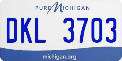 MI license plate DKL3703
