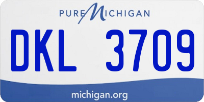 MI license plate DKL3709