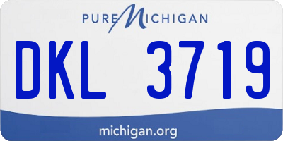 MI license plate DKL3719