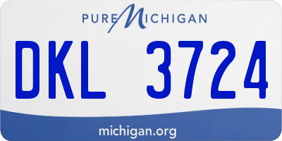 MI license plate DKL3724