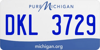 MI license plate DKL3729