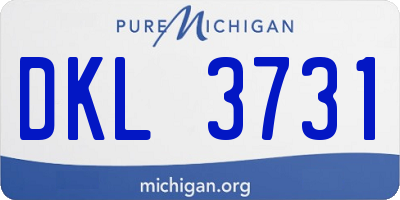MI license plate DKL3731