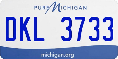 MI license plate DKL3733