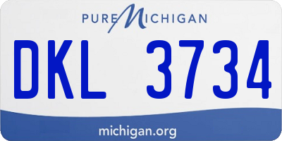 MI license plate DKL3734