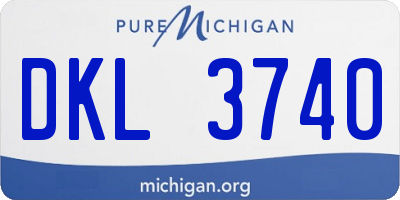 MI license plate DKL3740